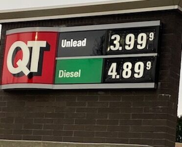 Gas prices tip near &4 a gallon