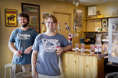 Bill Drew, left, is the owner of Craggie Brewing Company and DJ McCready is the head brewer.