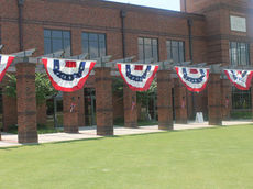 Greer City Park is all dressed up with red, white and blue bunting for the Freedom Blast scheduled Saturday from 6-10:30 p.m.
