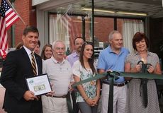 Mark Owens' first act as President and CEO of the Greater Greer Chamber of Commerce was a ribbon cutting at Cari's Creations on Trade Street.
 