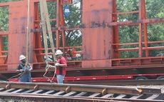 A track switcher was delivered by Norfolk Southern to the Moore Street rail line. The switcher will be used to lead container cars to rails for removal or storage.
 