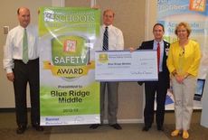 Greenville County Schools officials awarded Blue Ridge Middle school a $500 award for safety. The school was the top middle school in the district.
 