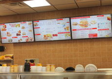 The digital menu board at Bojangles'.
 
 