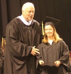 Greer High School Principal Marion Waters presents Chelsea Michelle Jones as a graduate of the Class of 2013.