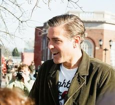 Photographer Julie McCombs was on the set in Greer when George Clooney was filming 