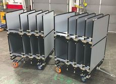 The Creform cart pictured is for sequenced production parts and has a load capacity of 250 pounds.
 
 
 