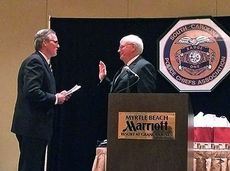 Greer Police Chief Dan Reynolds was sworn in Saturday, by Greer Mayor Rick Danner, as the president of the South Carolina Police Chiefs Association.
 