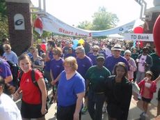 Greer City Park was the starting point for the Upstate Heart Walk this morning. There were thousands of walkers. It took about 10 – 15 minutes for the walkers to clear the park’s starting point at Cannon Street.