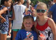 Snow cones were a new treat for the kids at this year's parade.
 
