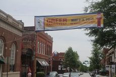 A new banner stretching across Trade Street at Poinsett Street signals the Family Fest is a free event in downtown Greer Friday and Saturday. The signage changed when Pelham Medical Center continued its sponsorship with its new brand.
 