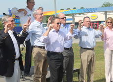 Lowes Foods President Tim Lowe led dignitaries in the 