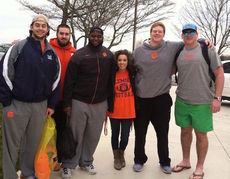 Anna Brown, Miss Greater Greer 2015, had a big turnout of Clemson football players. The players are Zach Riggs, Justin Falcinelli, Tyrone Crowder, Brown, Zach Giella and Maverick Morris.
 