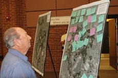 Participants wrote suggestions and posted them on a map of Greer.
 
 