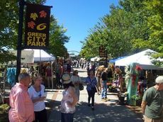 The promenade at Greer City Park was lined with 30 vendors and hordes of people shopping at the 