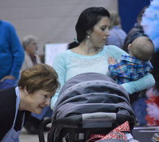 Big Thursday was also about getting a sneak peek admiring the little shoppers. Andrea Wilson was at Fairview Baptist Church  with her husband, Roman, and their infant sons, Paxton and Gavin.
 