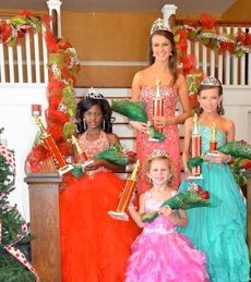 Merry Christmas Pageant winners are, clockwise at top, Ansley Jennings (ages 13-15), Mary Alice Boone (10-12), Lily Kate Barbare (4-6) and Ava Person (7-9).
 