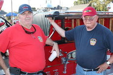 Retired Greer Fire Chief Chris Harvey and Gerald Davis.
 