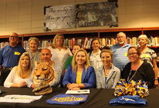 Family and friends joined Hayley Smith at her signing with Limestone College at Blue Ridge High School Tuesday.
 