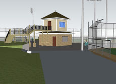 The new two-story press box and concessions with ADA restrooms.
 