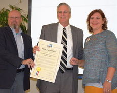 Mayor Rick Danner presented the city's and city council's proclamation to Greer Relief.
 
