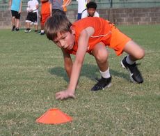 Agility drills were part of the camp to introduce players to their benefit.
 