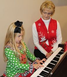 Kay Young's piano students provided the entertainment.
 