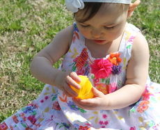 The Easter egg hunt was two-fold, collect the eggs and then open them them to find out the prize inside.
 