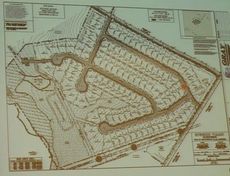 This plan site shows the configuration for 102 new homes to be built at 3006 Bushy Creek Road and Alexander Road.