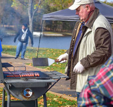 Being the grill master was arguably the warmest job at Lake Robinson.
 