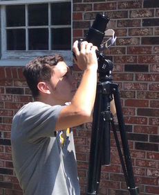 Justin Baustert, the photographer, stayed focused on the solar eclipse during its progress.
 
 