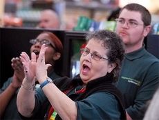 Shoppers weren't the only ones cheering at the Market's opening ceremonies Wednesday morning. Employees, many from Greer, including the manager, Kirsten Tucker, and assistant manager, Jennifer Rader Hill, celebrated the store's launch in South Carolina.