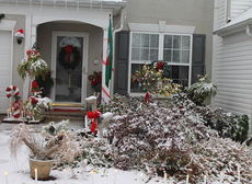 Snow and Christmas scene in Greer – a perfect combination.
 
