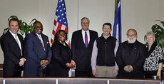 2016 City Council members are, left to right, Jay Arrowood, Wayne Griffin, Kimberly Bookert, Mayor Rick Danner, Lee Dumas, Wryley Bettis and Judy Albert.
 
