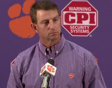 Dabo Swinney takes a swipe at media who have dismissed ethics in  journalism.
 