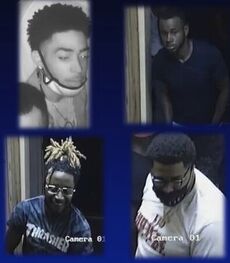 Investigators are asking for the public’s assistance in identifying four persons of interest, in this photo, in the shooting incident at Lavish Lounge. Call CrimeStoppers at 864-233-7463. Persons who call CrimeStoppers will remain anonymous.
 