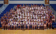The turnout for the Riverside Cheerleader Kiddie Camp was a record.
 
 
 