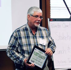 Greer CPW gas department manager Rob Rhodes accepted the 2015 Green Fleet Leader Award Tuesday in Sumter.
 
 