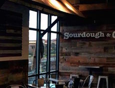 Sourdough & Co. has an old-time look with recycled wood.
 