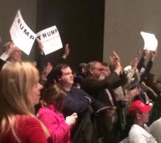 A large crowd came to the TD Convention Center Monday night to attend a rally for Republican Presidential candidate Donald Trump.
 
 