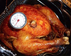 When frying a turkey, use a fryer with thermostat controls so the oil doesn’t over heat.
 
 