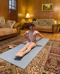 A mat helps cushion floor exercises.
 