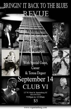 The Blues Revue will be at Club VI in Spartanburg on Friday night.