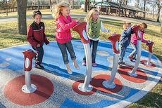 An example of free standing sensory playground equipment.
 
 
 