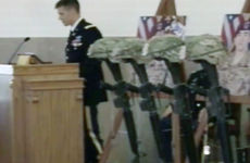 Photo from memorial service August 2 in Italy for U.S. Army PFC Adam Ross and three other fallen heroes.