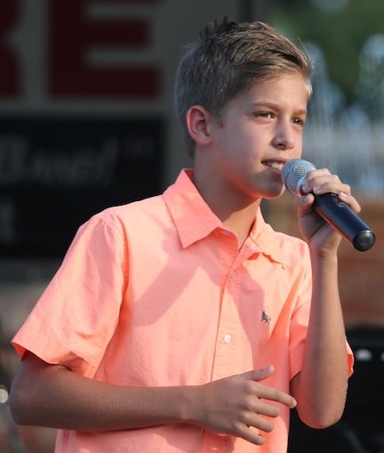 Kody Young performs in his first competition and only his fourth public appearance. He earned the 2013 Greer Idol Teen championship Friday night.