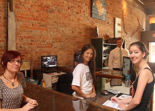 Meet the staff at The Trading Post at 217 Trade Street. Left to right: Jennifer Haag, Jessica Monroe (owner) and Evan Walker. General Manager Jessica Rowland is not pictured.