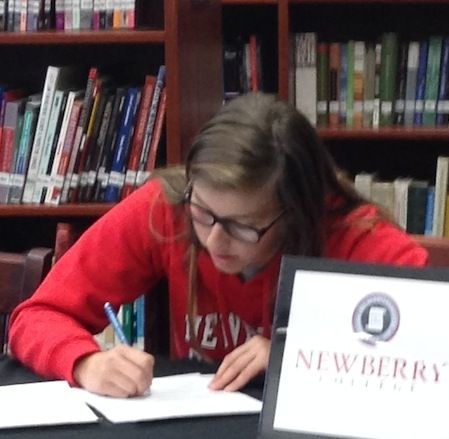 Taylor Lance, of Blue Ridge High School, signed a letter-of-intent Wednesday to play golf at Newberry College.
 