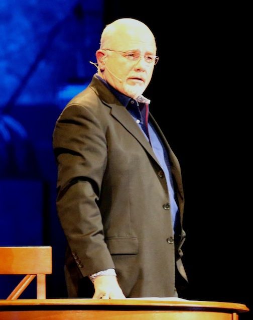 Dave Ramsey answers questions from the audience Thursday night.