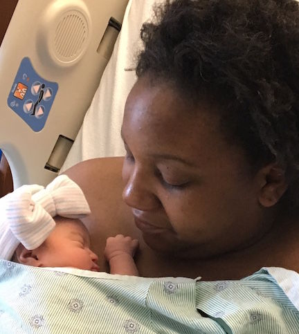 Danielle Parks welcomed her first daughter, Kamaria Elaine, at 2:36 a.m., and Spartanburg Medical Center's first baby of 2017.
 