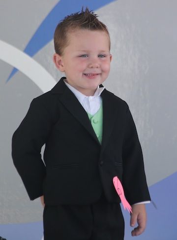 Tug Smith not only won the 2-4 age group but he kept the crowd smiling during the Prince portion of the pageant.
 